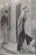 Felicien Rops Human Pardon. The Hundert Unprententious Sketches to Cher Honest Pople oil painting on canvas